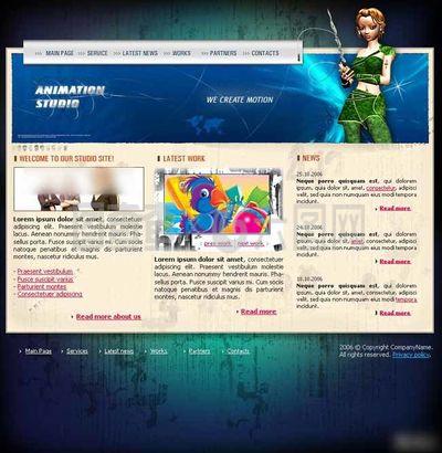 卡通设计制作工作室网页模板设计指南 打造童趣与专业的线上家园